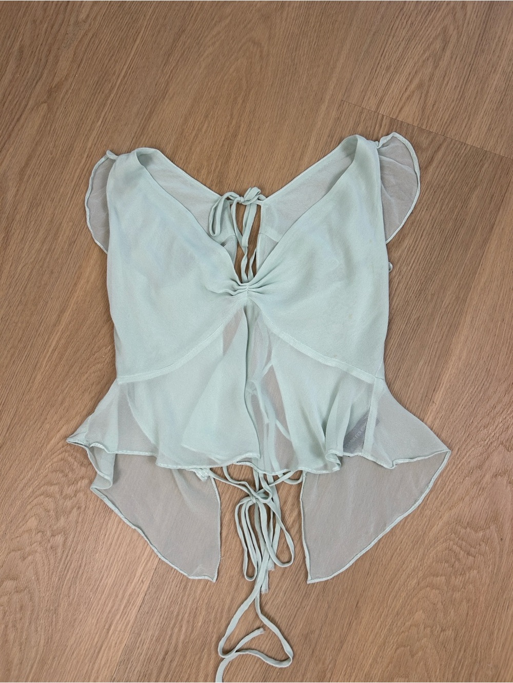 Dana Foley NYC Mint Green Chiffon Top S